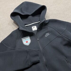 Nike Tech Windrunner Black Full Zip Size M Hoodie Jacket Chicago Red Stars